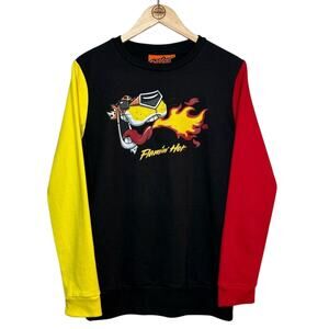 Cheetos Flamin’ Hot Sweatshirt Chester Colorblock PepsiCo Black Sz Unisex Small